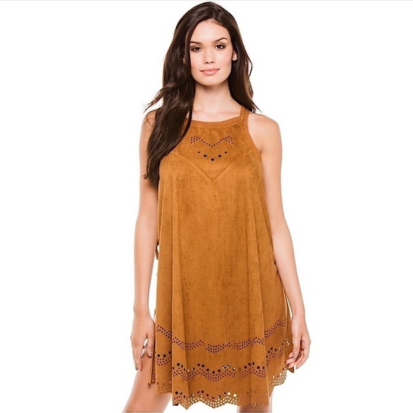 Muche et Muchette Jagger faux-suede Tank Dress One Size Festival Western‎ Boho - Picture 1 of 11